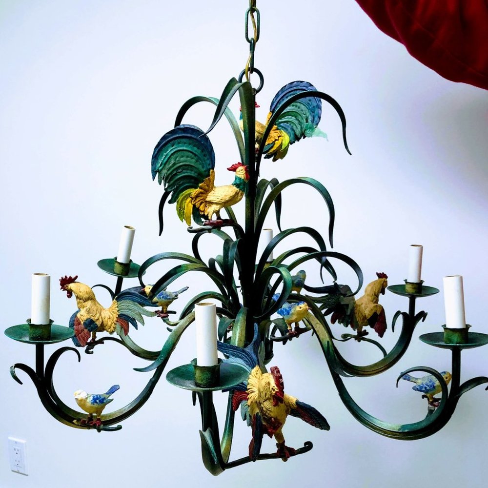 6 arm Vintage Chandelier